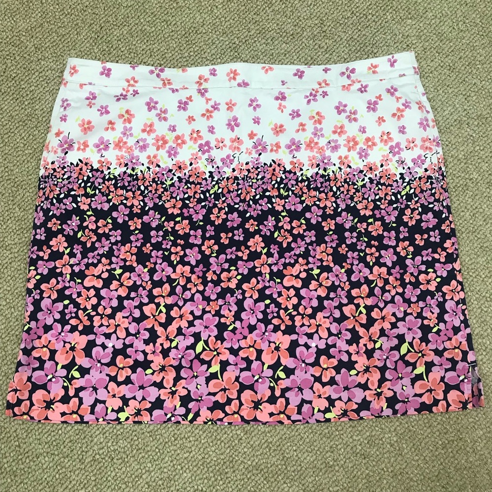 EP Pro Pink/Navy/White Floral Print Golf Skort